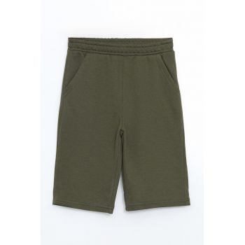 Pantaloni scurti din bumbac cu model uni