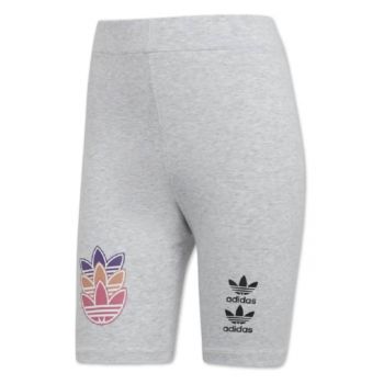 Pantaloni scurti sport  gri - bumbac-elastan - design modern - pentru femei -