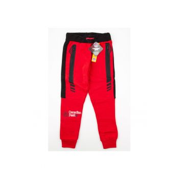 Pantaloni sport copii  rosu - bumbac - editie moderna - talie elastica - confortabili