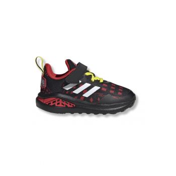 Pantofi sport  FortaRun Superhero I - negru - material textil si sintetic - cu velcro - set pentru copii -