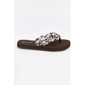 Papuci flip-flop cu animal print
