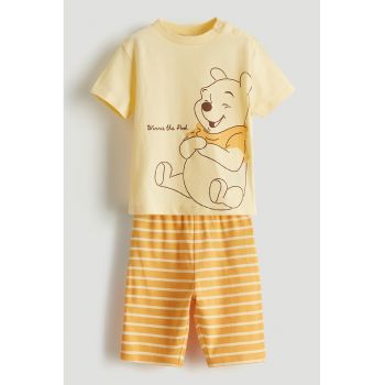 Pijama de bumbac cu model cu desene