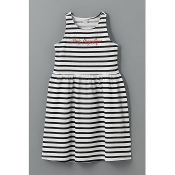 Rochie cu imprimeu fara maneci