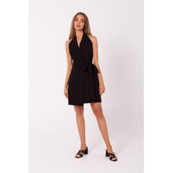 Rochie tip sacou -  Poliester - Negru -