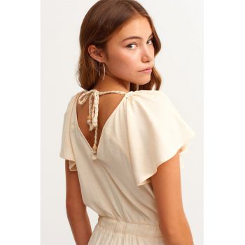 Salopeta capri cu talie elastica