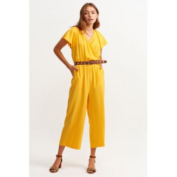 Salopeta capri cu talie elastica