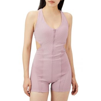 Salopeta  scurta - roz - material poliester/elastan - fara model - pentru femei -