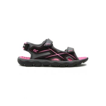 Sandale copii  Drift - negru si roz - talpa rezistenta - material cu uscare rapida -