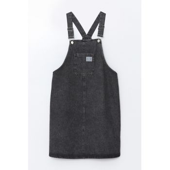Sarafan din denim cu bretele ajustabile