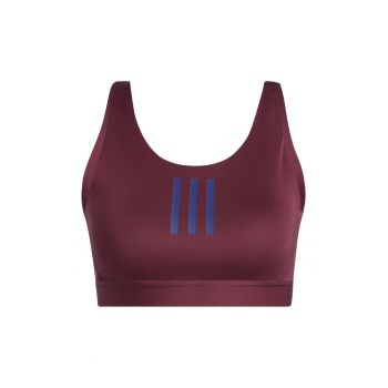 Sutien sport  Don't Rest - suport mediu - burgundia - poliester/elastan - cu cusaturi plate si insertii detasabile