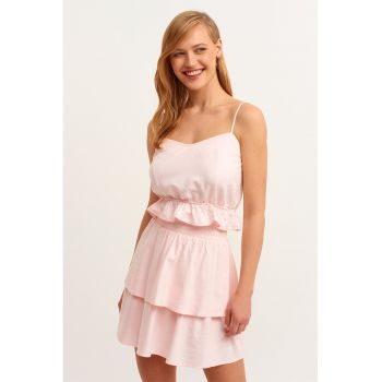 Top crop cu decolteu in V