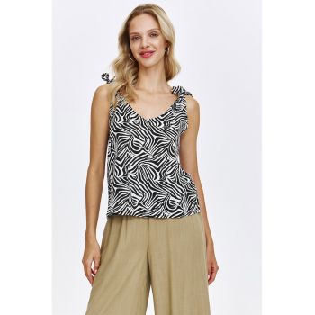 Top cu animal print