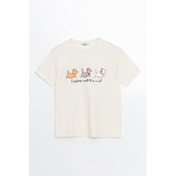 Tricou de bumbac cu imprimeu