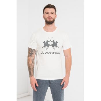 Tricou de bumbac cu imprimeu logo