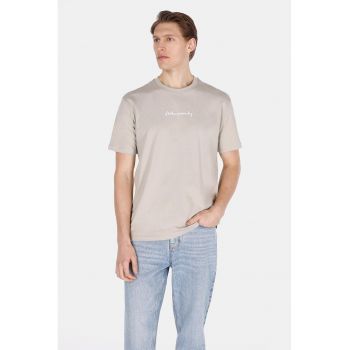 Tricou de bumbac cu imprimeu text