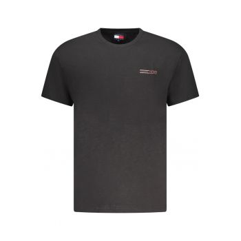 Tricou din bumbac barbati - cu mini imprimeu - Regular Fit - Negru -