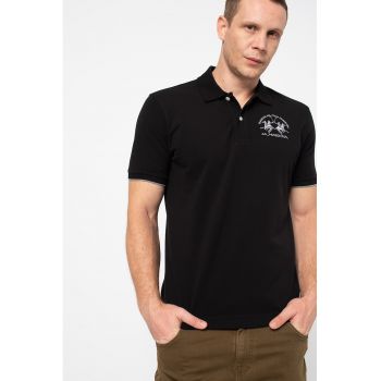 Tricou polo din material pique cu broderie logo