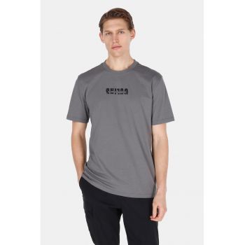 Tricou regular fit cu imprimeu text frontal