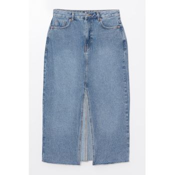 Fusta midi din denim
