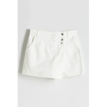 Fusta-pantalon cu talie inalta