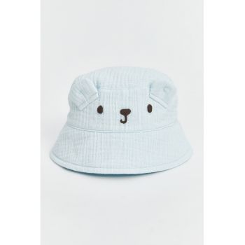 Palarie bucket de bumbac - Albastru glaciar -