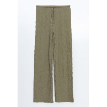 Pantaloni relaxed-fit cu snur in talie