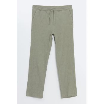 Pantaloni relaxed fit cu talie ajustabila