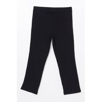 Pantaloni relaxed fit cu talie ajustabila
