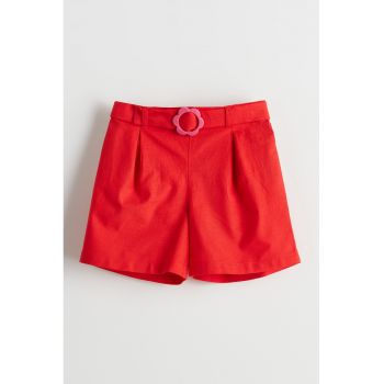 Pantaloni scurti cu pliuri