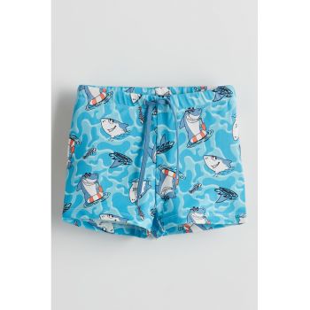 Pantaloni scurti de baie cu imprimeu grafic
