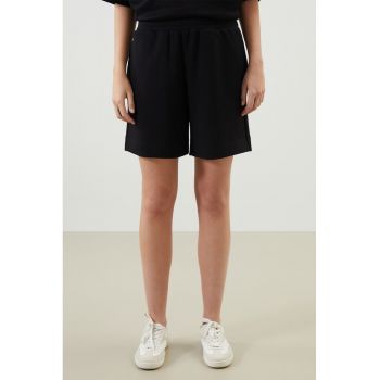 Pantaloni scurti de trening cu talie inalta