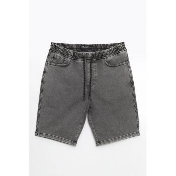 Pantaloni scurti din amestec de bumbac cu snururi