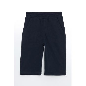 Pantaloni scurti din bumbac cu model uni
