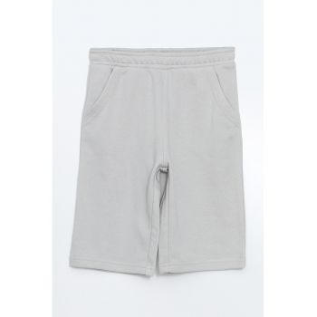 Pantaloni scurti din bumbac cu model uni