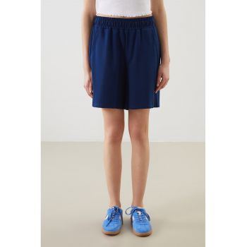 Pantaloni scurti relaxed fit cu talie elastica