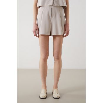 Pantaloni scurti slim-fit cu model uni