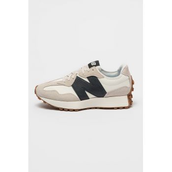 Pantofi sport din piele ecologica cu insertii din piele intoarsa 327