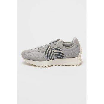 Pantofi sport din plasa cu insertii din piele intoarsa 327