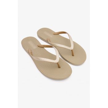 Papuci flip-flop cu aspect stralucitor