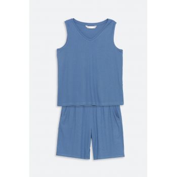 Pijama cu pantaloni scurti si striatii