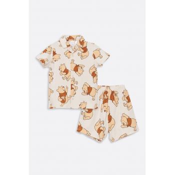 Pijama scurta cu imprimeu cu Winnie The Pooh