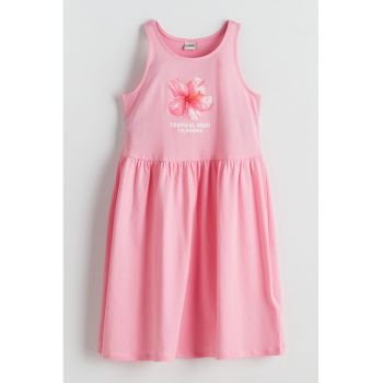 Rochie cu imprimeu fara maneci