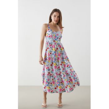 Rochie stratificata cu model floral