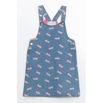 Salopeta din denim cu imprimeu Barbie