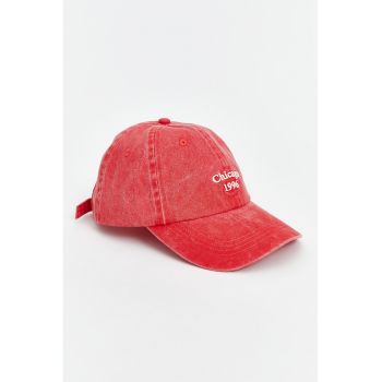 Sapca de bumbac cu broderie text