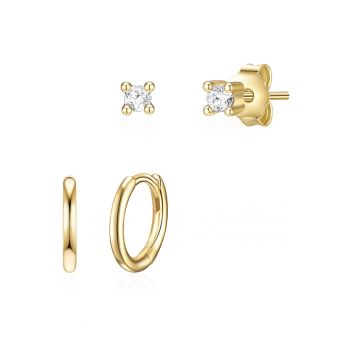 Set de cercei placat cu aur de 14k