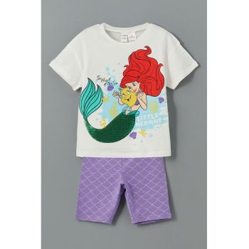Set de colanti scurti si tricou Disney Princess - 2 piese