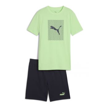 Set de tricou de bumbac si pantaloni scurti