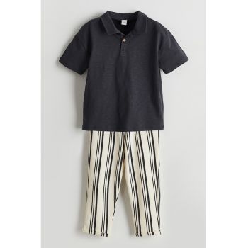 Set de tricou si pantaloni din bumbac - 2 piese