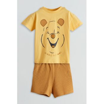 Set de tricou si pantaloni scurti cu imprimeu